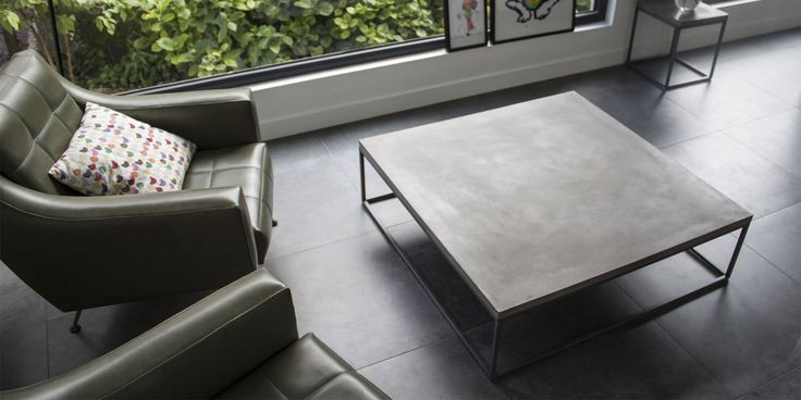 Axis architectural concrete coffee table by KATACHI Studio.