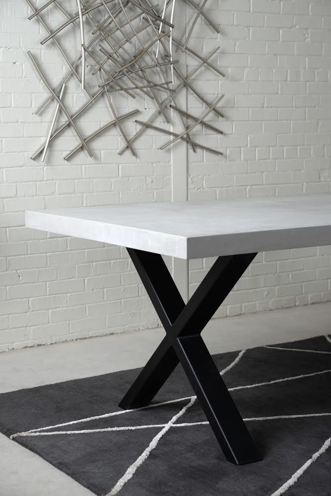 Atlas architectural GFRC concrete dining table by KATACHI Studio.