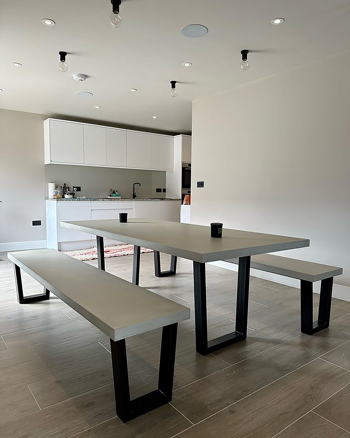 Atlas architectural GFRC concrete dining table by KATACHI Studio.