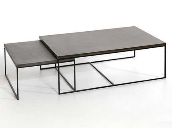 Axis architectural concrete coffee table by KATACHI Studio.