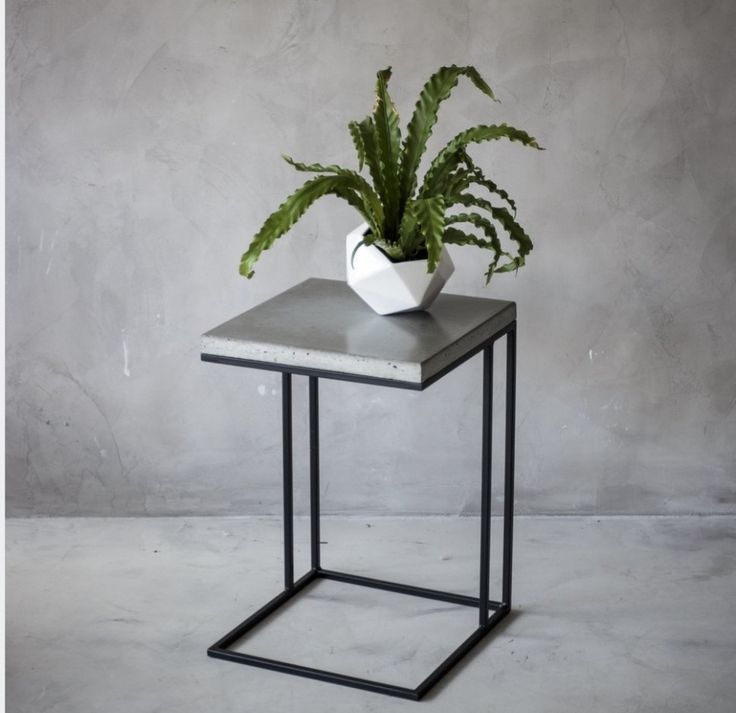 Monolith architectural concrete side table by KATACHI Studio.