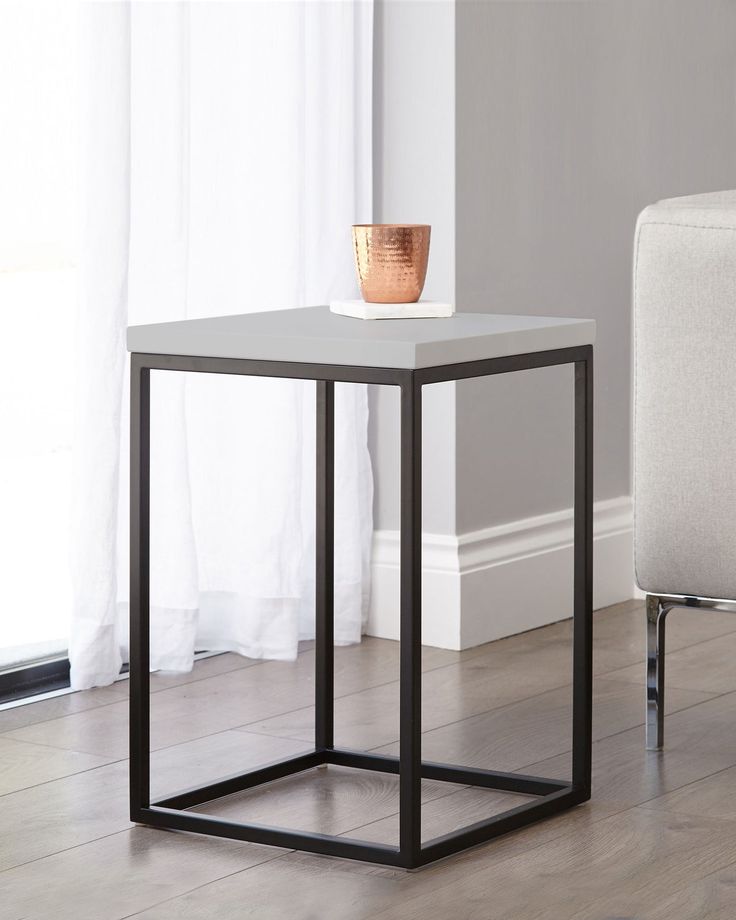 Monolith architectural concrete side table by KATACHI Studio.